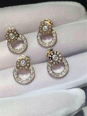 China Luxury jewe factory earrings gold diamond  18k gold  white gold yellow gold rose gold diamond earrings supplier