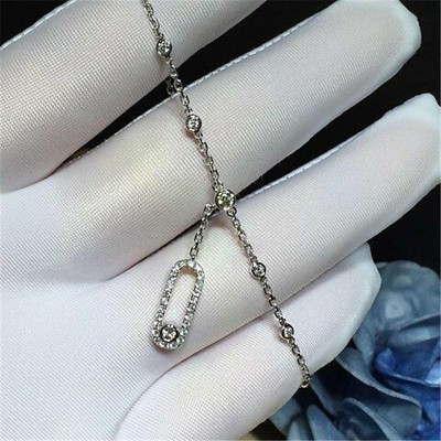 China Luxury jewelry Messika diamond anklets 18k white gold yellow gold rose gold diamond  anklets supplier