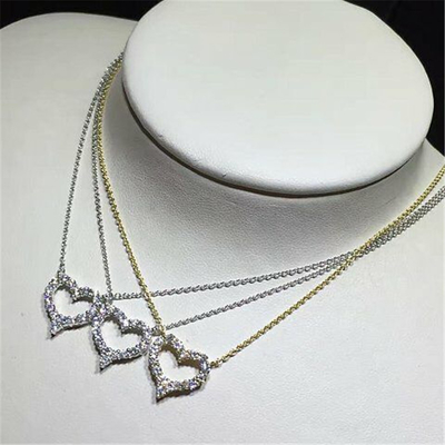 China 18k gold white gold yellow gold rose gold diamond  necklace supplier