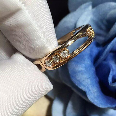 China Jewelry factory in Shenzhen, China Mk  ring 18k white gold yellow gold rose gold diamond ring supplier