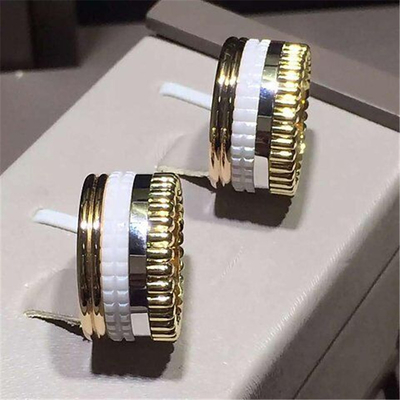 China Jewelry factory in Shenzhen, China Br wide ring 18k white gold yellow gold rose gold  ring  Luxury jewelry factory supplier