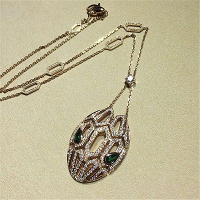 Bi snake Necklace 18k gold white gold yellow gold rose gold  diamond  necklace Jewelry factory in Shenzhen, China