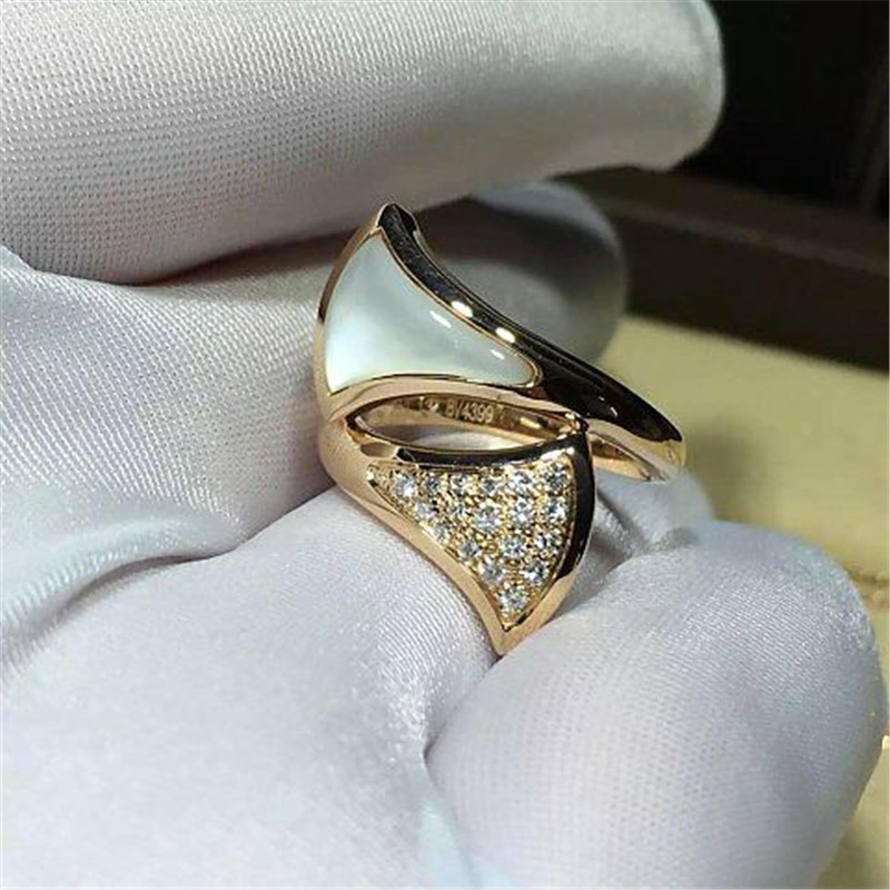 Factory Jewels Bvlgari Divas Dream Series Ring 18k White Gold Yellow Gold Rose Gold Diamond Fritillaria Ring Sort most recent oldest price: quality 18k gold luxury jewelry 18k gold necklace manufacturer