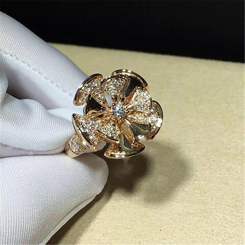 ring 18k Rose gold diamond 