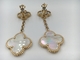 Real low price and high quality jewels Magic Alhambra earrings 2 motifs yellow gold white mother-of-pearl supplier