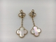 Real low price and high quality jewels Magic Alhambra earrings 2 motifs yellow gold white mother-of-pearl supplier
