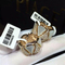 Luxury jewe factory divas' dream  series ring 18k white gold yellow gold rose gold diamond fritillaria ring supplier
