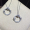 Luxury jewe factory gold diamond  Necklace 18k gold  white gold yellow gold rose gold diamond Necklace 50 cm long supplier