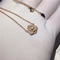 Luxury jewe factory Rose diamond  Necklace 18k gold  white gold yellow gold rose gold diamond Necklace supplier