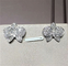 C orchid Earrings 18K white gold, each with 27 diamonds.Carving delicate petals with precious materials supplier