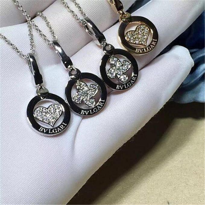 Real low price and high quality jewels B diamond necklace 18k gold