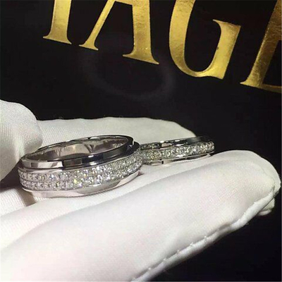 China Luxury jewe factoryt ring white gold diamond ring 18k white yellow gold diamond supplier