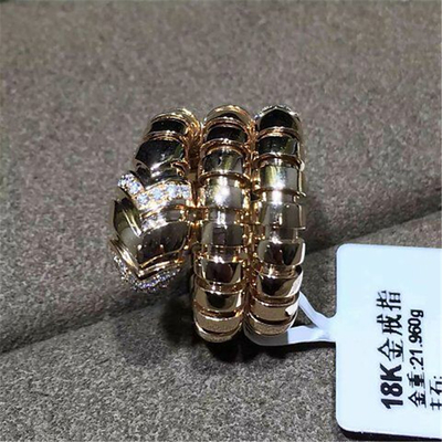 China Luxury jewe factory serpenti series ring 18k white gold yellow gold rose gold diamond  ring supplier
