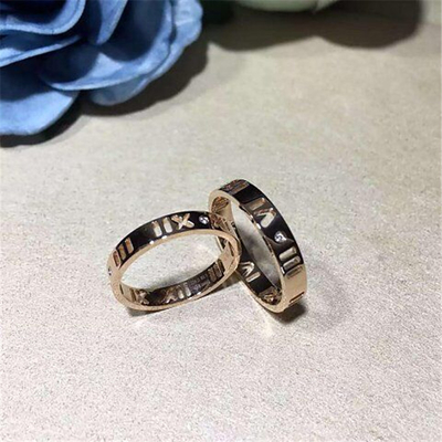 China Luxury jewe factory number ring 18k gold white gold yellow gold rose gold diamond  ring supplier