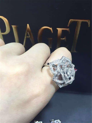 P 18k gold  white gold yellow gold rose gold diamond ring  Jewelry factory in Shenzhen, China