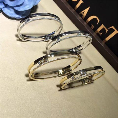 China Jewelry factory in Shenzhen, China Messika Symbolize love  bracelet 18k gold  5 diamond sliding Bracelets supplier