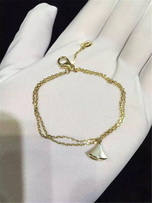 China Luruxy  jewelry factory 18k gold Bracelet 18k gold white gold yellow gold rose gold Mosaic pearl female Bracelet supplier