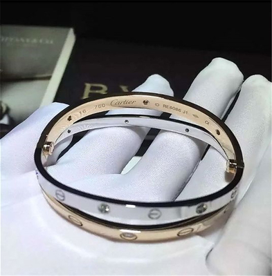 China C Double ring bracelet  Love bracelet, 18K gold. With a screwdriver. Jewelry factory in Shenzhen, China supplier