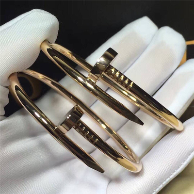 China C luxury just nail bracelet 18k gold  white gold yellow gold rose gold bracelet  Jewelry factory in Shenzhen, China supplier