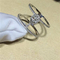 Luxury jewelry Messika Double circle  ring material 18k white gold yellow gold rose gold diamond ring supplier