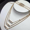 Luxury jewelry Mk Three drill sliding necklace 18k white gold yellow gold rose gold diamond necklace supplier