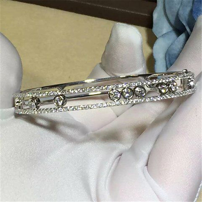 Luxury jewelry Luxury Jewelry 7 drill sliding bracelet 18k white gold yellow gold rose gold diamond bracelet