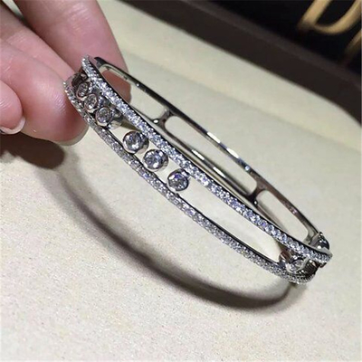 Luxury jewelry Luxury Jewelry 7 drill sliding bracelet 18k white gold yellow gold rose gold diamond bracelet