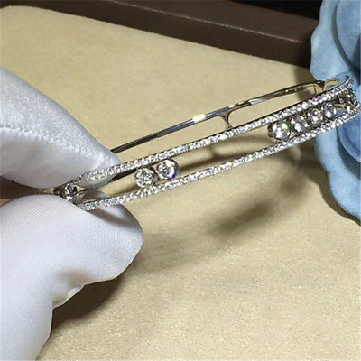 Luxury jewelry Luxury Jewelry 7 drill sliding bracelet 18k white gold yellow gold rose gold diamond bracelet