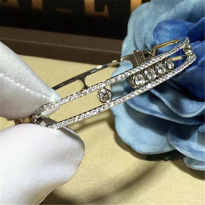 Luxury jewelry Luxury Jewelry 7 drill sliding bracelet 18k white gold yellow gold rose gold diamond bracelet