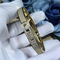 Luxury jewelry Mk Drill 3 full drill sliding bracelets 18k white gold yellow gold rose gold diamond bracelet supplier