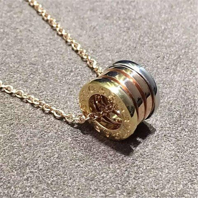 Luxury jewelry Factory B 3 color spring Necklace 18k gold white gold yellow gold rose gold   necklace