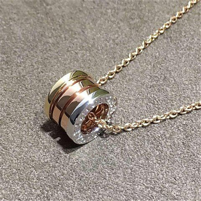 Luxury jewelry Factory B 3 color spring Necklace 18k gold white gold yellow gold rose gold   necklace