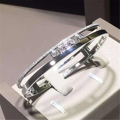 Jewelry factory in Shenzhen, China Luxury Jewelry Symbolize love  bracelet 18k gold  5 diamond sliding Bracelets