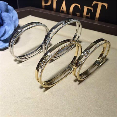 Jewelry factory in Shenzhen, China Luxury Jewelry Symbolize love  bracelet 18k gold  5 diamond sliding Bracelets