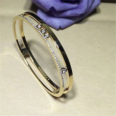 Jewelry factory in Shenzhen, China Luxury Jewelry Symbolize love  bracelet 18k gold  5 diamond sliding Bracelets