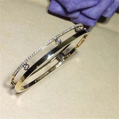 Jewelry factory in Shenzhen, China Luxury Jewelry Symbolize love  bracelet 18k gold  5 diamond sliding Bracelets