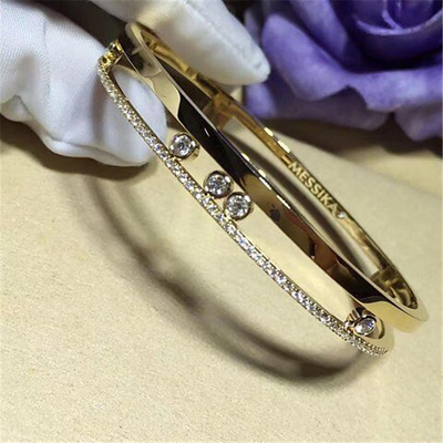 Jewelry factory in Shenzhen, China Luxury Jewelry Symbolize love  bracelet 18k gold  5 diamond sliding Bracelets