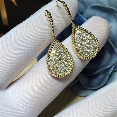 Jewelry factory in Shenzhen, China Bn Diamond Earrings 18k white gold yellow gold rose gold Diamond Earrings