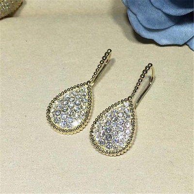 Jewelry factory in Shenzhen, China Bn Diamond Earrings 18k white gold yellow gold rose gold Diamond Earrings