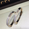 Luxury jewelry Mk Three drill sliding Diamonds bracelet 18k white gold yellow gold rose gold diamond bracelet
