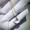 Real low price and high quality jewels18k gold white gold yellow gold rose gold Mosaic pearl female and diamond necklace