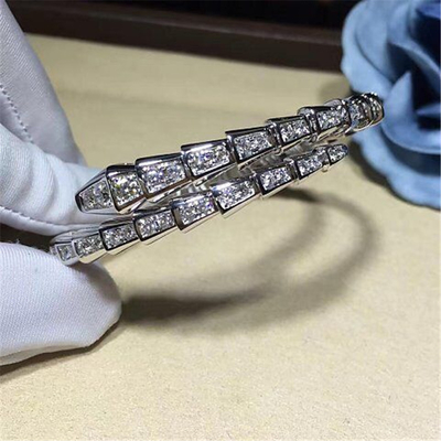 Real low price and high quality jewels diamond snake Bracelet 18k gold white gold yellow gold rose gold diamond Bracelet