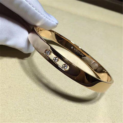 Luxury jewelry Luxury Jewelry Three drill sliding bracelet 18k white gold yellow gold rose gold diamond bracelet